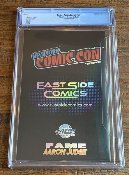 FAME: AARON JUDGE #1 CGC 9.8 NYCC 2025 EXCL COMIC TOPPS CHROME "GOLD FOIL" ROOKIE VARIANT