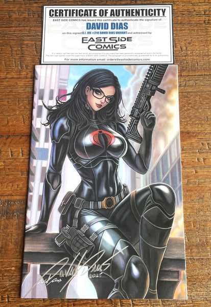 G.I. JOE #318 DAVID DIAS SIGNED COA EXCL BARONESS "VIRGIN" VARIANT LTD 500 COPIES