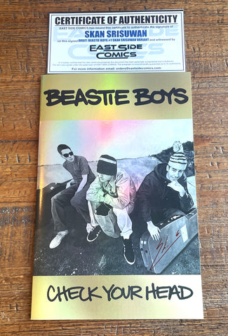 ORBIT: BEASTIE BOYS #1 SKAN SIGNED COA NYCC 2025 EXCL "GOLD FOIL" CHECK YOUR HEAD HOMAGE VARIANT