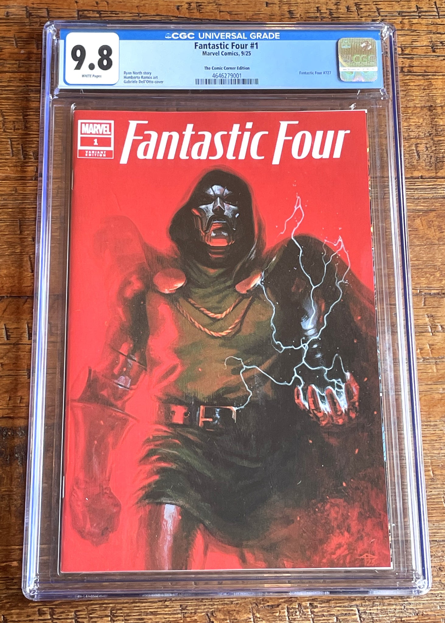 FANTASTIC FOUR #1 CGC 9.8 GABRIELE DELL'OTTO EXCL DR. DOOM VARIANT 2025 LTD TO 1000