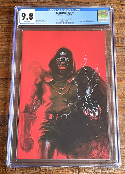 FANTASTIC FOUR #1 CGC 9.8 GABRIELE DELL OTTO NYCC 2025 EXCL DR. DOOM "VIRGIN" VARIANT
