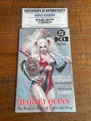 DC KO #1 NATALI SANDERS SIGNED NYCC 2025 EXCL HARLEY QUINN VARIANT