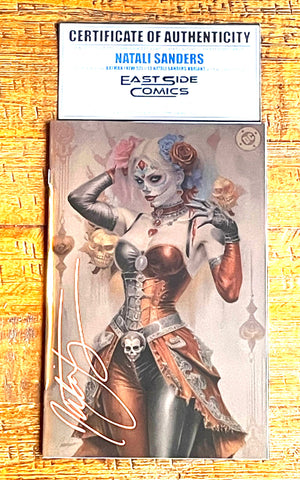 BATMAN (NEW 52) #13 NATALI SANDERS SIGNED COA NYCC 2025 EXCL "DIA DE LOS MUERTOS" FOIL VARIANT