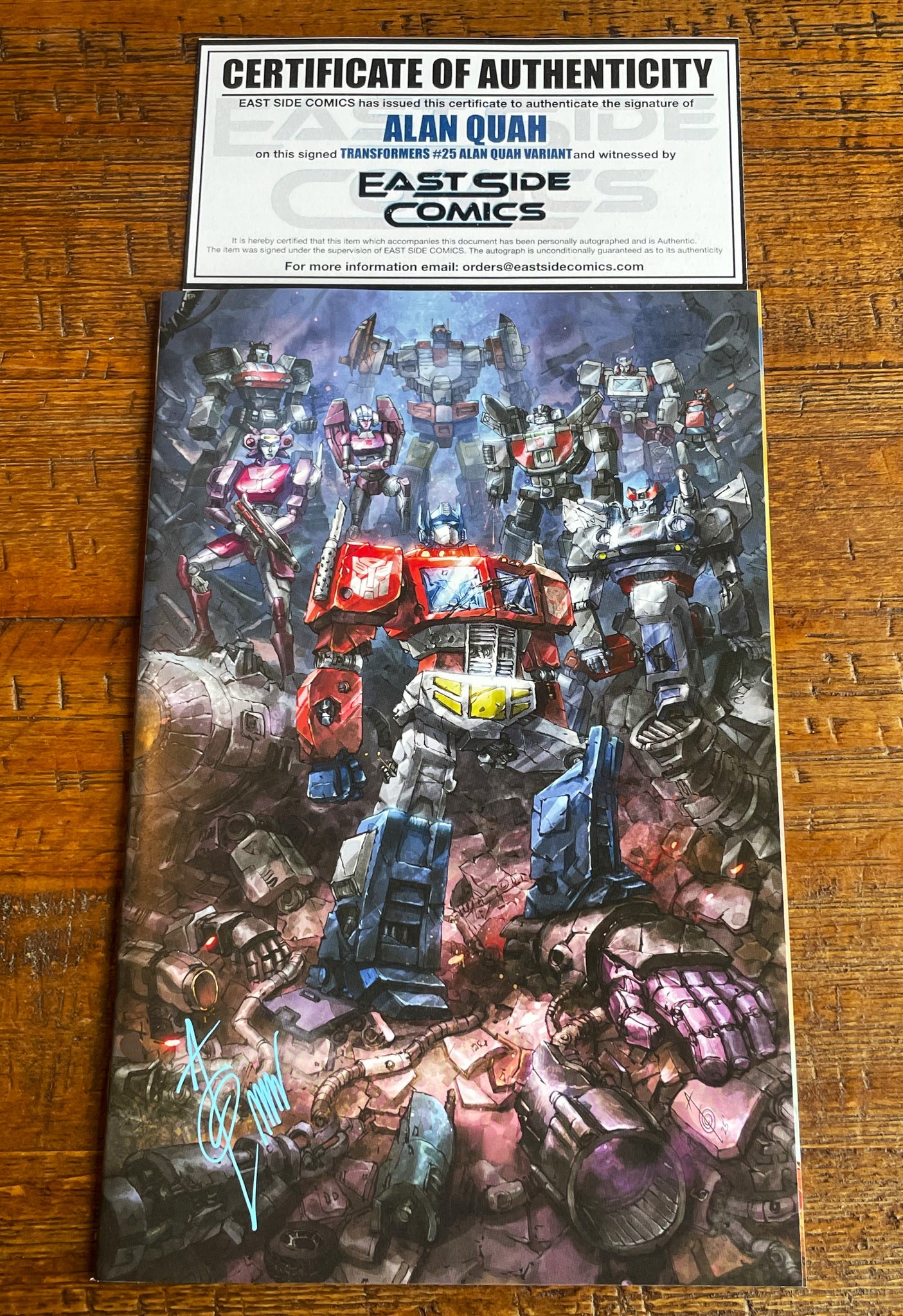 TRANSFORMERS #25 ALAN QUAH SIGNED COA NYCC 2025 EXCL VARIANT G.I. JOE ROBERT KIRKMAN