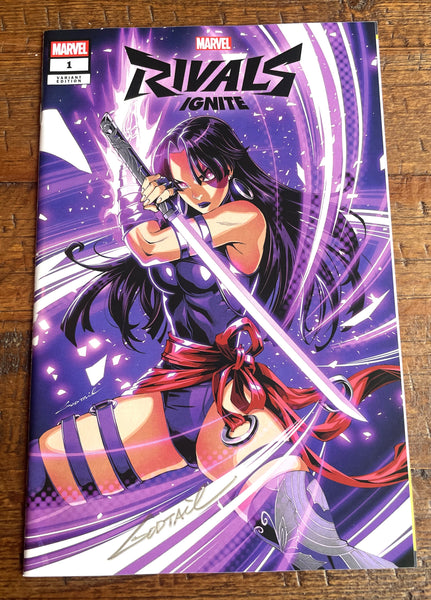 MARVEL RIVALS IGNITE #1 GODTAIL SIGNED W/ COA EXCL PSYLOCKE VARIANT LTD TO 1000