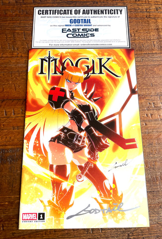 MAGIK #1 GODTAIL SIGNED EXCL VARIANT LTD TO 1000 W/ COA WOLVERINE