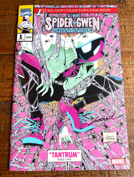 ALL NEW SPIDER-GWEN GHOST SPIDER #1 GODTAIL SIGNED W/ COA NYCC 2025 EXCL MASKED PINK VARIANT