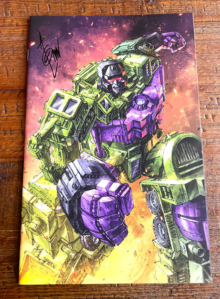 TRANSFORMERS #13 ALAN QUAH SIGNED DEVASTATOR VIRGIN VARIANT-A