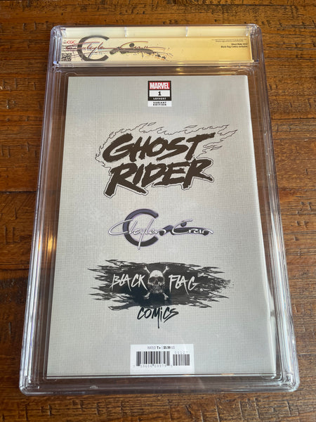 GHOST RIDER #1 CGC SS 9.2 CLAYTON CRAIN INFINITY SIGNED TRADE VARIANT-A