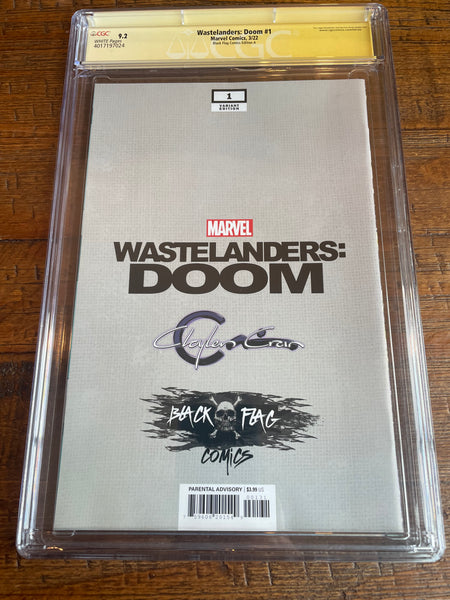 WASTELANDERS: DOOM #1 CGC SS 9.2 CLAYTON CRAIN INFINITY SIGNED TRADE VARIANT-A