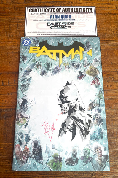 BATMAN (NEW 52) #13 ALAN QUAH REMARK COA NYCC 2025 EXCL "BLANK BORDER" VARIANT LTD TO 500