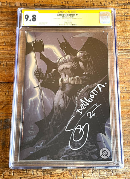 ABSOLUTE BATMAN #1 CGC SS 9.8 SIGNED SCOTT SNYDER & DRAGOTTA JIM LEE FOIL VARIANT
