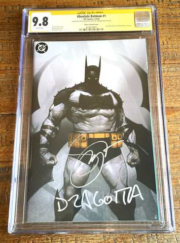 ABSOLUTE BATMAN #1 CGC SS 9.8 SIGNED SCOTT SNYDER & DRAGOTTA BEN OLIVER MEGACON VIRGIN VARIANT