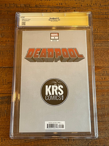 DEADPOOL #1 CGC SS 9.8 TODD NAUCK SIGNED WOLVERINE EXCL VARIANT