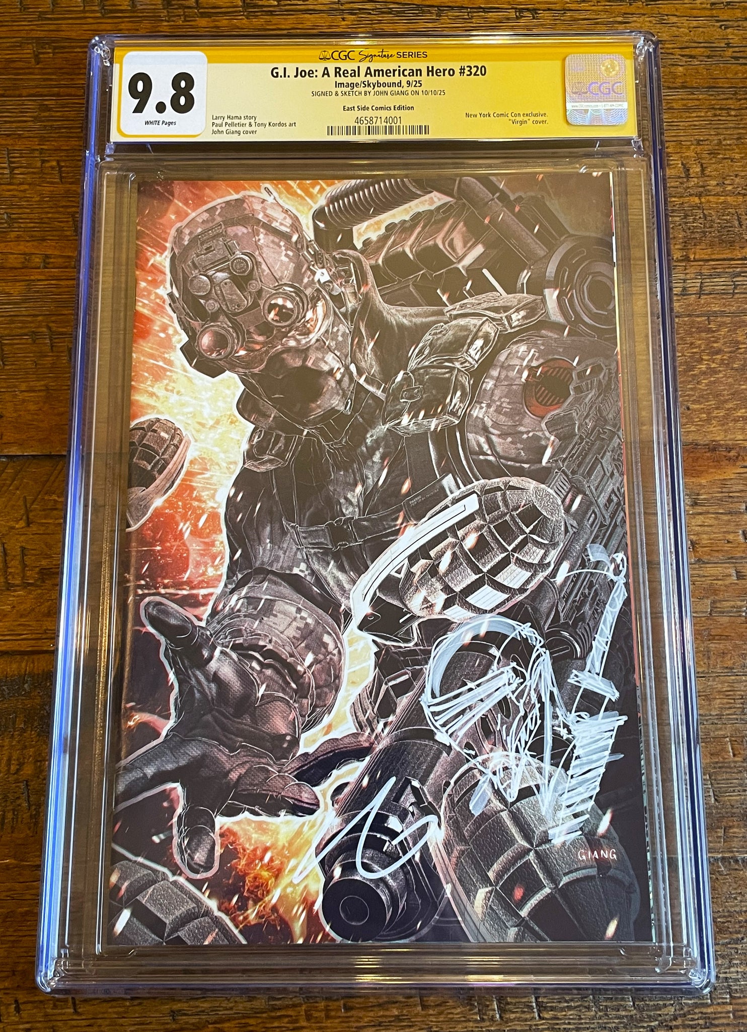 G.I. JOE #320 CGC SS 9.8 JOHN GIANG REMARK SIGNED NYCC 2025 EXCL FIREFLY "VIRGIN" VARIANT