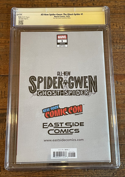 ALL NEW SPIDER-GWEN GHOST SPIDER #1 CGC SS 9.8 GODTAIL SIGNED NYCC EXCL MASKED PINK VARIANT FIRST TANTRUM