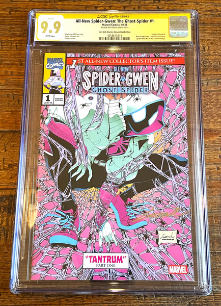 ALL NEW SPIDER-GWEN GHOST SPIDER #1 CGC SS 9.9 GODTAIL SIGNED NYCC EXCL MASKED PINK VARIANT NOT 9.8