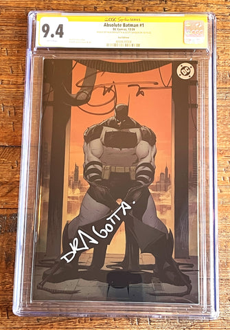 ABSOLUTE BATMAN #1 CGC SS 9.4 SCOTT SNYDER & DRAGOTTA SIGNED 1st PT FOIL VARIANT (Copy)