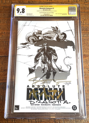 ABSOLUTE BATMAN #1 CGC SS 9.8 SCOTT SNYDER & DRAGOTTA SIGNED EXCL GOLD FOIL AKIRA VARIANT