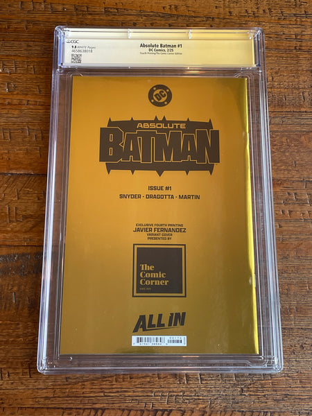 ABSOLUTE BATMAN #1 CGC SS 9.8 SCOTT SNYDER & DRAGOTTA SIGNED EXCL GOLD FOIL AKIRA VARIANT