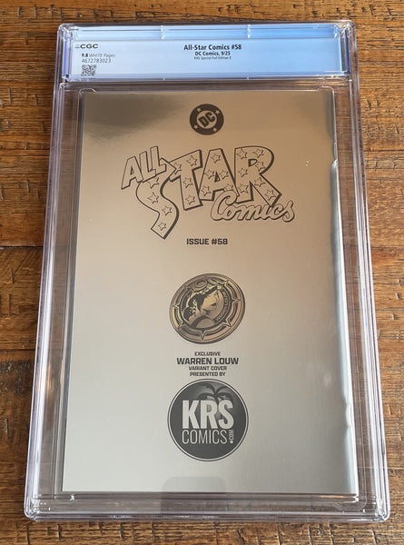 ALL STAR COMICS #58 CGC 9.8 BLIND BAG WARREN LOUW POWER GIRL ULTRA CHASE EXCL FOIL VARIANT LTD 100