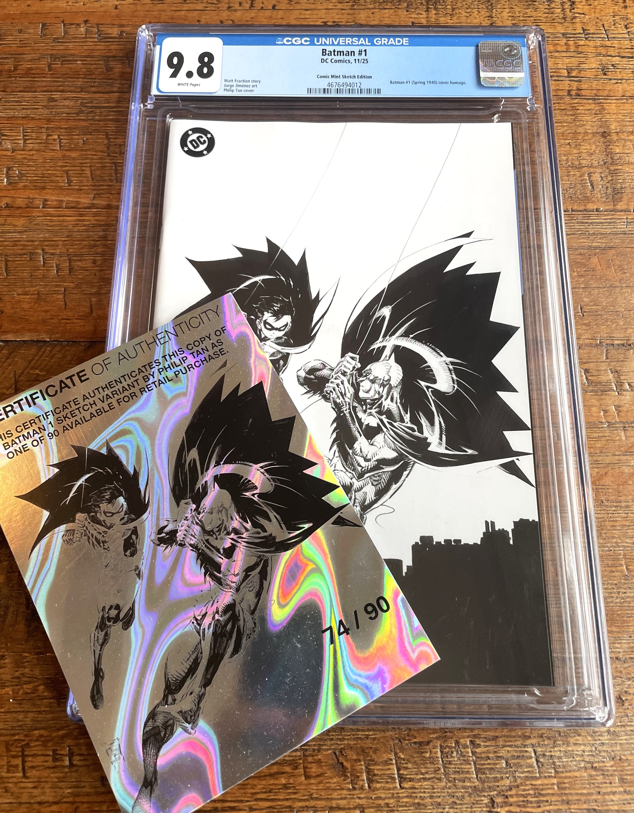 BATMAN #1 CGC 9.8 PHILIP TAN NYCC 2025 EXCL 