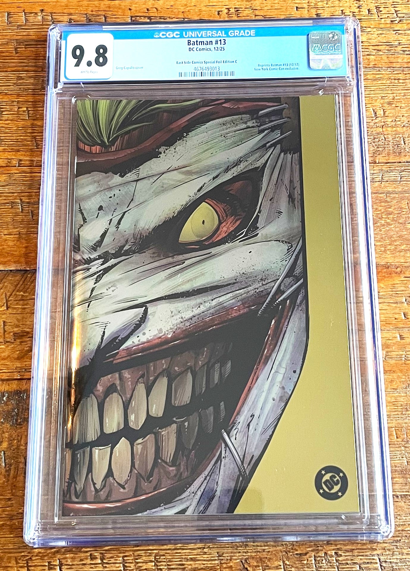 BATMAN (NEW 52) #13 CGC 9.8 GREG CAPULLO NYCC 2025 EXCL 