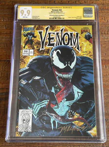 VENOM #32 CGC SS 9.9 MIKE MAYHEW SIGNED LETHAL PROTECTOR 1 GOLD VARIANT-B NOT 9.8