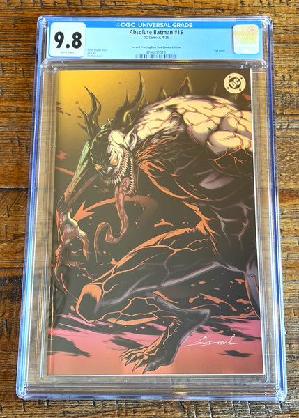 ABSOLUTE BATMAN #15 CGC 9.8 (2nd PRINT) GODTAIL EXCL GOLD FOIL VIRGIN VARIANT JOKER