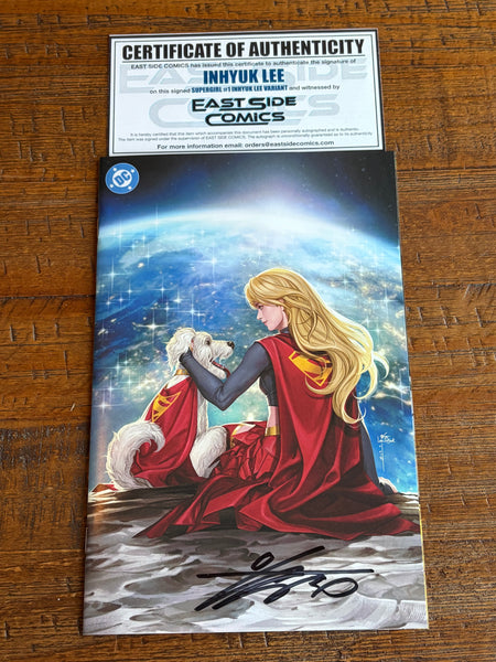 SUPERGIRL #1 (2005) INHYUK LEE SIGNED COA MEGACON 2026 EXCL MOVIE POSTER VIRGIN VARIANT LTD 450