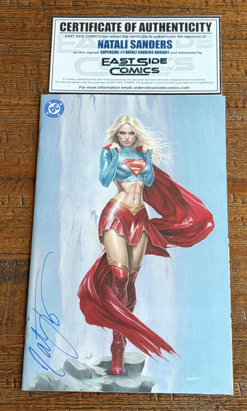 SUPERGIRL #1 (2005) NATALI SANDERS SIGNED EXCL MICHAEL TURNER "HOMAGE" VIRGIN VARIANT