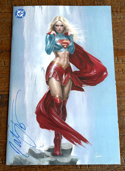 SUPERGIRL #1 (2005) NATALI SANDERS SIGNED EXCL MICHAEL TURNER "HOMAGE" VIRGIN VARIANT