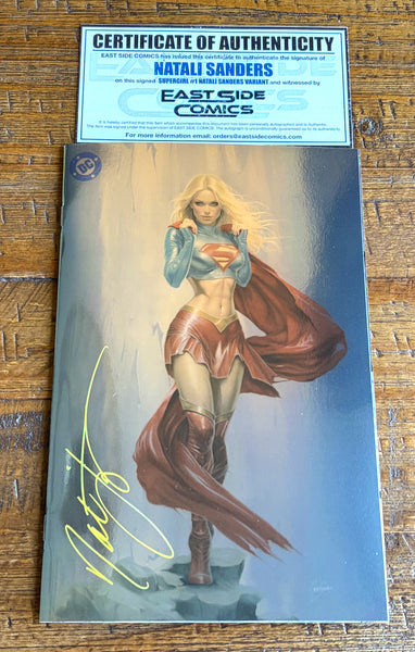 SUPERGIRL #1 NATALI SANDERS SIGNED MEGACON 2026 EXCL FOIL HOMAGE VARIANT LTD 500
