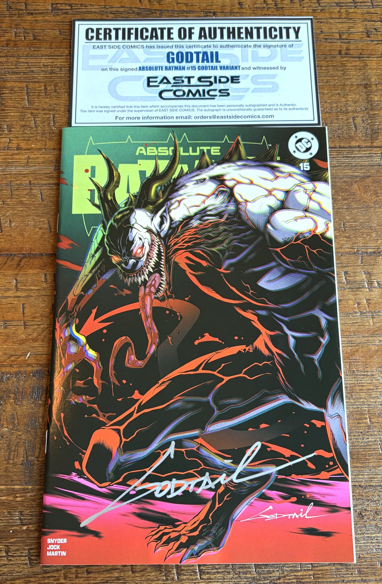 ABSOLUTE BATMAN #15 GODTAIL SIGNED COA EXCL FIRST JOKER VARIANT LTD TO ...