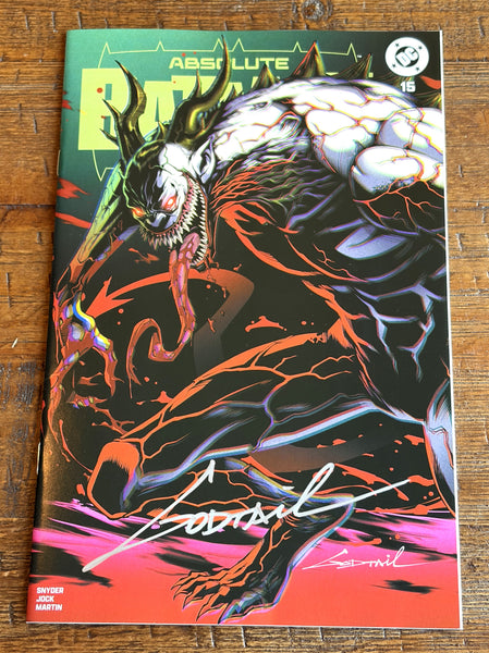 ABSOLUTE BATMAN #15 GODTAIL SIGNED COA EXCL FIRST JOKER VARIANT LTD TO 800