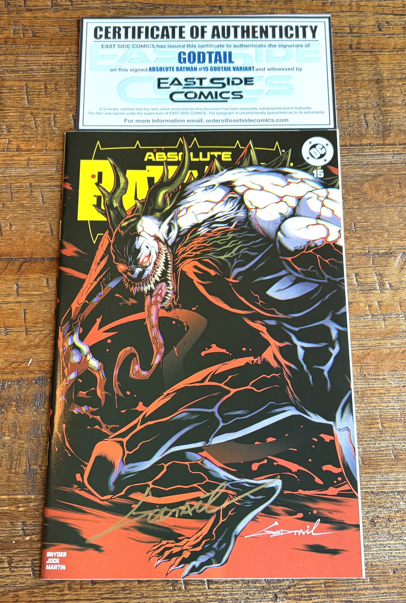 ABSOLUTE BATMAN #15 GODTAIL SIGNED COA MEGACON 2026 EXCL FIRST PRINT M ...