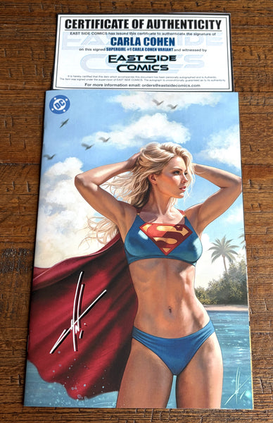Supergirl 1 Carla Cohen Foil Michael Turner Megacon InHyuk Lee Krypto Natali Sanders Lobo Exclusive Absolute Scott Snyder Akira Joker Batgirl Harley Quinn Batman Jim Lee Foil Virgin Variant DC Comics Marvel Comics Spider-man X-Men Batman Joker East Side Comics Virgin Exclusive cgc signed ss comics