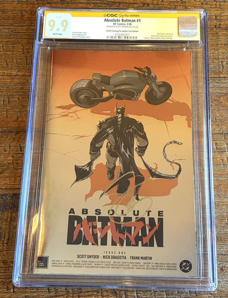 ABSOLUTE BATMAN #1 CGC SS 9.9 SCOTT SNYDER SIGNED FERNANDEZ EXCL FOIL AKIRA VARIANT NOT 9.8