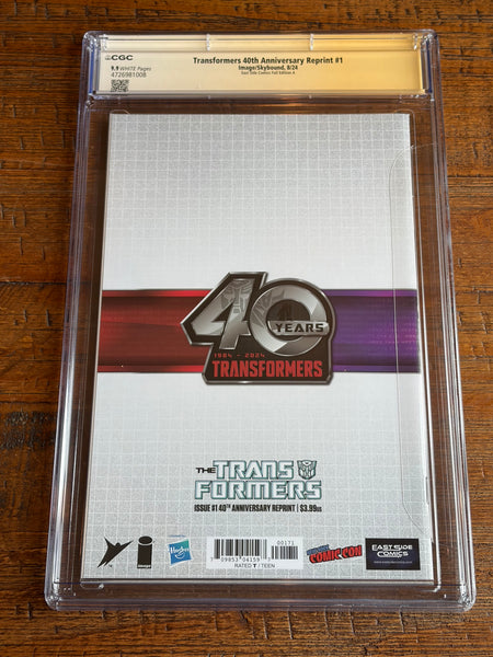 TRANSFORMERS 40th ANNIVERSARY #1 CGC SS 9.9 PETER CULLEN SIGNED JOHN GIANG EXCL OPTIMUS PRIME "FOIL" VARIANT NOT 9.8