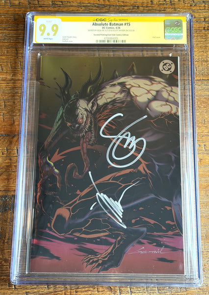 ABSOLUTE BATMAN #15 CGC SS 9.9 COTT SNYDER & JOCK SIGNED GODTAIL EXCL GOLD FOIL VARIANT NOT 9.8