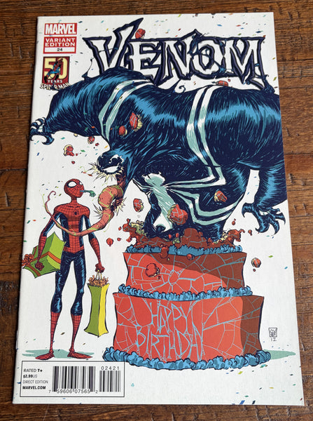 VENOM #24 SKOTTIE YOUNG 50 YEARS OF SPIDER-MAN VARIANT VERY RARE VF/NM