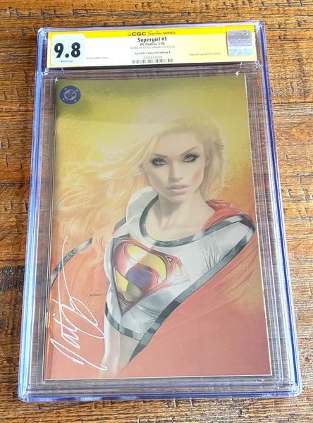 SUPERGIRL #1 CGC SS 9.8 NATALI SANDERS SIGNED MEGACON SECRET DROP FOIL HOMAGE VARIANT LTD 400