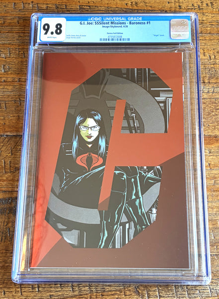 G.I. JOE BARONESS #1 CGC 9.8 SILENT MISSIONS FORNES 1:25 RI INC "FOIL" VARIANT GI SNAKE-EYES