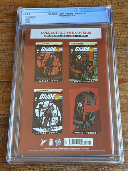 G.I. JOE BARONESS #1 CGC 9.8 SILENT MISSIONS FORNES 1:25 RI INC "FOIL" VARIANT GI SNAKE-EYES