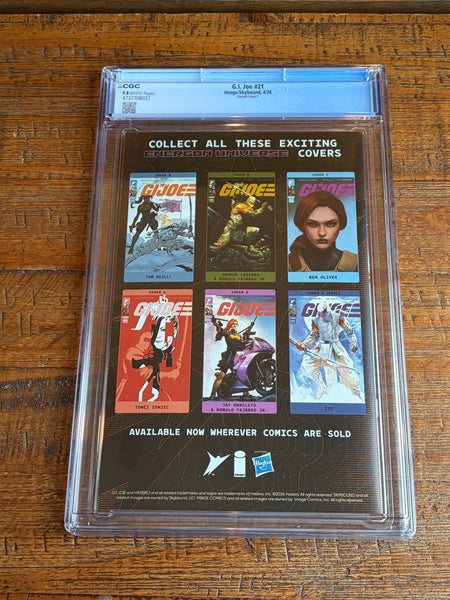 G.I. JOE #21 CGC 9.8 ITO 1:100 RI FOIL VARIANT COVER-F STORM SHADOW VERY RARE!