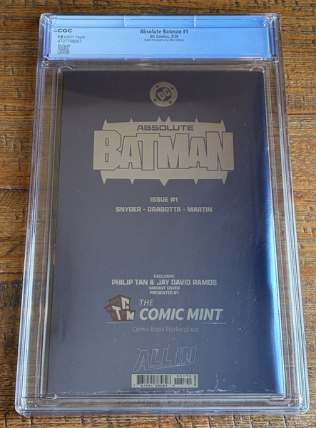 ABSOLUTE BATMAN #1 CGC 9.8 MEGACON 2026 PHILIP TAN EXCL "FOIL" (10th PRINT) VARIANT