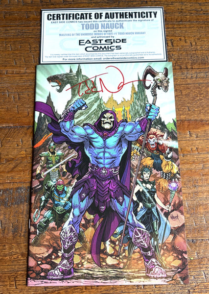 HE-MAN & MASTERS OF THE UNIVERSE WINGS OF FATE #1 TODD NAUCK SIGNED COA EXCL COLOR VIRGIN & B&W VARIANT OPTIONS MOVIE PREQUEL
