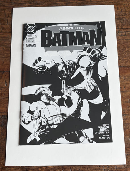 ABSOLUTE BATMAN #2 NICK DRAGOTTA NYCC ASHCAN B&W VARIANT 2024 NM