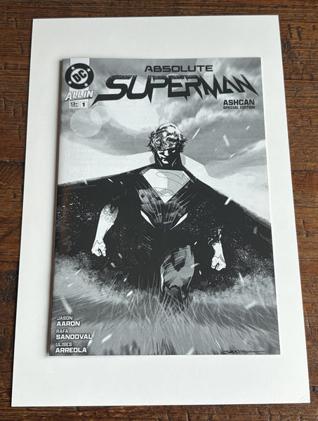 ABSOLUTE WONDER WOMAN SUPERMAN #1 SHERMAN SANDOVAL NYCC ASHCAN B&W VARIANT 2024 NM