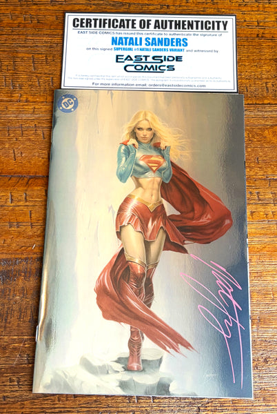 SUPERGIRL #1 NATALI SANDERS SIGNED MEGACON 2026 EXCL FOIL HOMAGE VARIANT LTD 500
